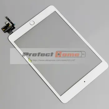 10 бр. / лот за iPad mini 1/2 mini 3 сензорен екран Digitizer Събрание с Home Button & Home Flex кабел + конектор IC