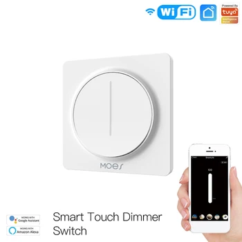 100-240V WiFi Smart Touch Light Dimmer Switch 100-240V Smart Life/Sasha APP Remote Control работа с Алекса Google Home Accessorie