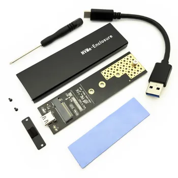 NVMe Case Box 10gb USB C Gen2 M Key PCIe NVME M2 SSD Case NVMe Enclosure M2 SSD-диск за 2230 2242 2260 2280 M2 SSD-диск