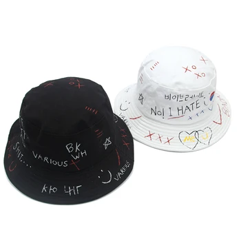 FOXMOTHER нов хип-хоп черно-бял писмо графити кофа шапки Фишман шапка шапка Femme мъжки шапки Корея