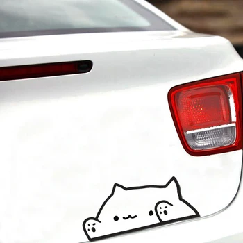 Гореща карикатура стикер на автомобила Бонго Cat винил авто мотор етикети броня КК стикер PVC 19см * 8см аксесоари водоустойчив