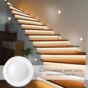 Дистанционно Управление Шкаф Светлини Led Tv Осветление Стълбище Миене Лампи Сензорен Датчик За Нощна Светлина RGBDimmable Нощна Лампа За Спални
