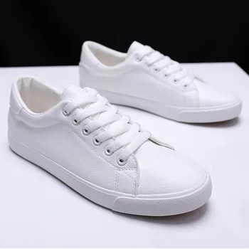 Мъжки ежедневни обувки, кожени бели маратонки марка Мъжки обувки дантела лека приятна дишаща пешеходната обувки Zapatillas Hombre