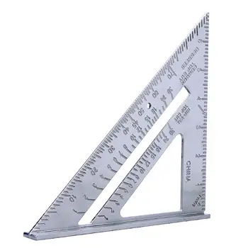 7-инчов алуминиев способи за квадрат, триъгълник ъгъл транспортир измервателен инструмент мултифункционален транспортир