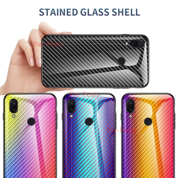 За Huawei P30 P20 Pro P10 Plus p30lite P Smart Z 2019 STK-LX1 Case закалено стъкло наклон въглеродни влакна защитно покритие за носене