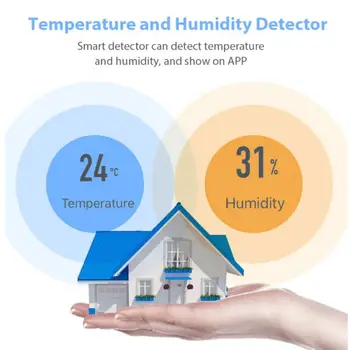 EWelink LCD Screen Display Temperature And Humidity Smart Sensor Smart Home APP Remote Control Zigbee Smart Home джаджи