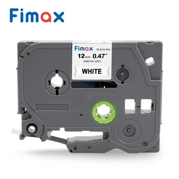 Fimax 1 бр сатен лента 12 мм, tze tape label TZe-RE34 TZ-RN34 TZE-RE31 TZ-R234 за подарък е съвместима с вашия принтер Brother P-Touch