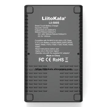 LiitoKala Lii-500S зарядно устройство 18650 и Зарядно устройство за 18650 26650 21700 AA AAA батерии тест на капацитета на батерията сензорно управление