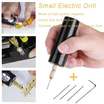 Портативни мини електрически бормашини Handheld Micro USB Пробийте с 3шт бухалки САМ Занаятите Tools