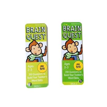 Мозъкът Quest английската версия на интелектуално развитие карта етикети книги въпроси и отговори карти умен старт дете деца