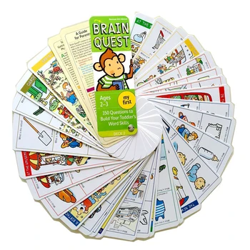 Мозъкът Quest английската версия на интелектуално развитие карта етикети книги въпроси и отговори карти умен старт дете деца