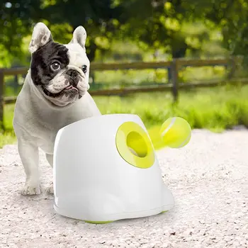 АФП Interactive Automatic Dog Топка Launcher, машина за хвърляне на топки за тенис, играчка за дресура на кучета, Питчинговая машина, на 3 топки в пакет