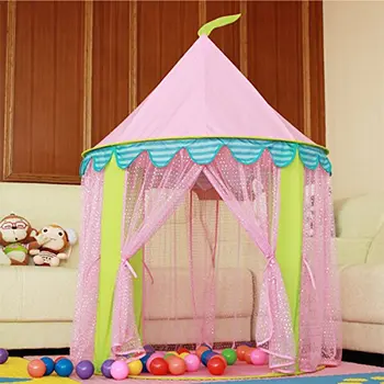 Розова детска палатка вигвам преносим замък на принцеси за момичета голям детски игри къща вигвам момиче малки къщички Tipi Коледен подарък