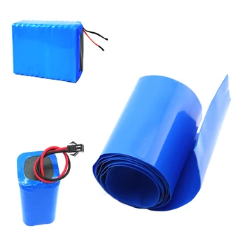 2M PVC свиване тръба за 18650 акумулаторна батерия изолационен ръкав синьо термоусадочный ръкав 18-350 мм ширина на свиване филм