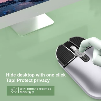 1бр Безжична Bluetooth мишка двухрежимный настолен компютър, лаптоп, офис Начало тиха мишка презареждане на мишката