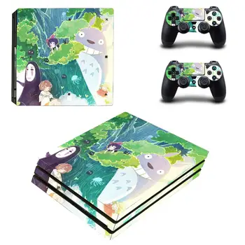Аниме Spirited Away PS4 Pro Stickers Play station 4 Skin Sticker Decal Cover For PlayStation 4 PS4 Pro Console & Controller Skin