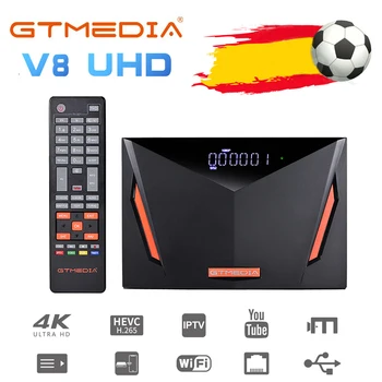 GTMEDIA V8 UHD Receptor Support DVB-S/S2/S2X+T/T2/Cable/ATSC-C/ISDBT Satellite TV Receiver Испания/Италия/Полша TV BOX