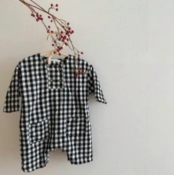 новороденото дете детски дрехи момче блясък гащеризон памук О-образно деколте детски дрехи