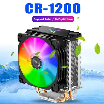 Jonsbo CR1200 2 Heat Pipe Tower CPU Cooler RGB 3pin вентилатори за охлаждане на радиатора хидравличен носещи две 6 мм чисти медни топлинни тръби