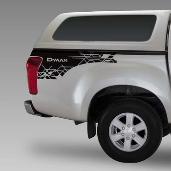 4 бр странична врата и задни линия на веригата ивица графичен винил стикер на колата за isuzu d-max 2012-2019 CABINE CREW 4X4 2019 XRUNER