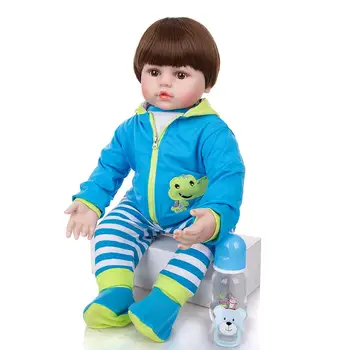 KEIUMI 24 Inch Fashion Baby Reborn Кукла 60 CM Cloth Body Lifelike Bebe Кукли-Toddler For Christmas Surprise Gifts Play Boy Toys
