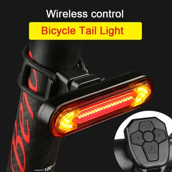 Нов велосипед предупреждение задна светлина под наем поворотник с wi-fi дистанционно управление водоустойчив USB акумулаторна сигурност Колоездене LED задна светлина
