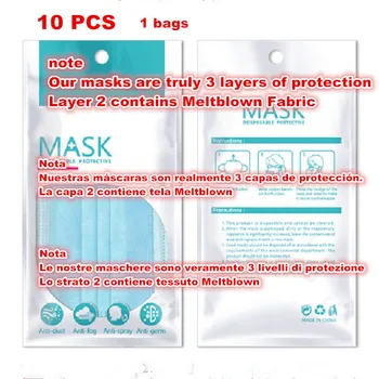 Mascherina 3ply máscara за еднократна употреба хигиенична маска за лице тъканно маска маска за лице, Маска за устата филтър mascarilla maske mondkapjes
