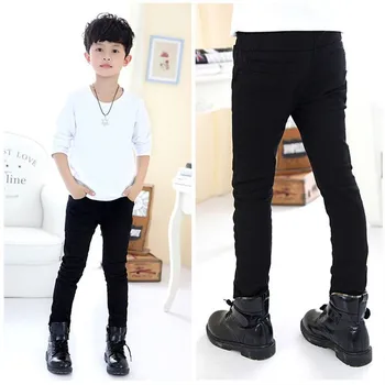 Момчетата черен участък пролет и есен краката панталони анти-дънки корейски пролет дълги панталони 2020 нов външен вид на дрехи