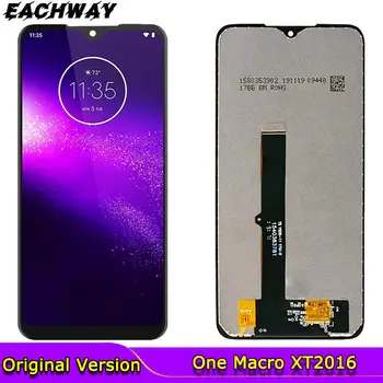 Оригиналът е за Motorola One Макро LCD Xt2016-2 Display сензорен екран Digitizer Събрание на дубликат част за Мото One Макро Display
