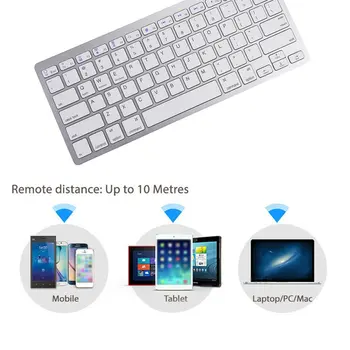 Безжична Bluetooth клавиатура за Apple за iPad, iPhone и за Android за Mac Windows Ultra Slim
