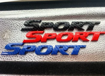 ABS въглеродни влакна Спорт икона на автомобила крило емблема на стикер за polygonum