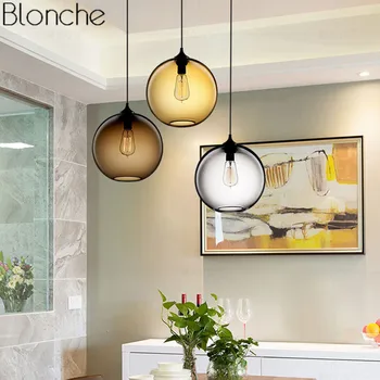 Модерни витражи висящи осветителни тела, цветни окачен таван лампа за кухня с трапезария и промишлени осветителни тела за дома