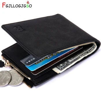 FGJLLOGJGSO мъжки портфейли кратък портфейл за монети малка мода високо качество дизайнер черен кафяв ID на притежателя на кредитната карта, портфейла мъжки портфейл