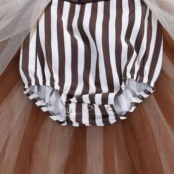 2020 Хелоуин Baby Girls Bodysuits Dress Cartoon Print Sleeveless Belt Дантела Tutu Dress тела 0-24 м