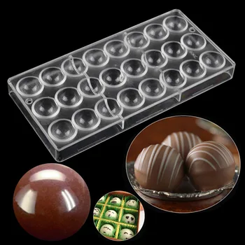 Направи си САМ half sphere shape polycarbonate chocolate Molds , сладкиши half ball сладкарски инструменти шоколадови бонбони мухъл