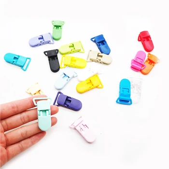 Chenkai 50шт 20 mm пластмасови бебешки биберони клипове се смесват цветове наименование на притежателя на манекен стягане на клипове за хранене на бебето аксесоари
