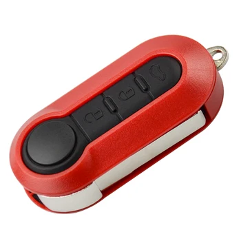 OkeyTech 3 бутон на дистанционното модифицирано флип ключ на автомобила калъф за Fiat 500 И Panda Punto, Bravo Auto Uncut Blade Car Alarm sip22 blade