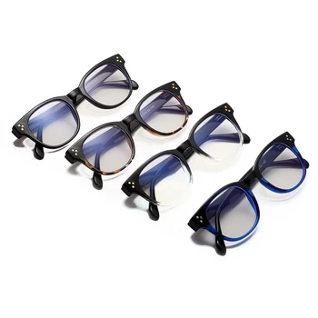 Kachawoo против blue glasses men square black leopard pattern компютърни очила дамски рамки стил нитове женски подаръци за рожден ден