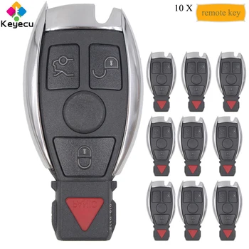 KEYECU 10 бр./лот KYDZ Smart Remote Car Key - 315MHz 433MHz 3+1/ 4 бутон - ключодържател за Mercedes BENZ 2000+ поддръжка на НЕК & BGA Keyless