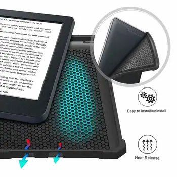 Калъф за нов Кобо Нап e-Reader 2020 лек тънък умен-защитно покритие коефициентът да падне от auto сън / будно състояние