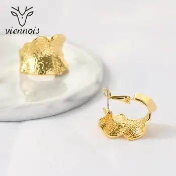 Viennois Dubai Gold Earring Stud High Polished Stud обеци маншет бижута за жени, бижута обици