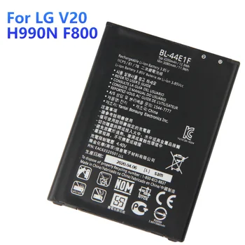 Първоначално подмяна на батерия BL-44E1F за LG V20 H990n F800 автентична батерия на телефон 3200mAh