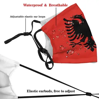 Албания флаг унисекс многократна употреба маска за лице с филтър против мъгла пылезащитная маска защита Маска респиратор устата муфель