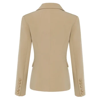 Високо качество на нов стилен 2020 класически дизайнерски блейзър женски двубортный метален Лъв копчета яке blazer на горно облекло хакове