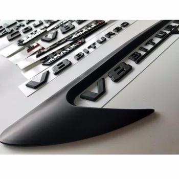 Черни букви GLC43 GLC63 GLC63s V8 BITURBO 4MATIC+ крило на багажника и задната врата емблема емблема икони за Mercedes Benz AMG Coupe X253