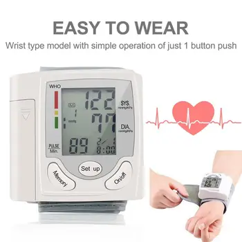 Умен медицински грижи автоматичен цифров LCD монитор на кръвното налягане в стил Arm Home Use Heart Rate Sphygmomanometer