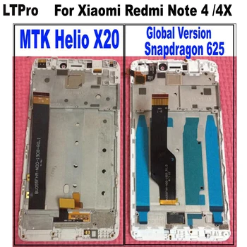 Най-добрите работния сензор на дисплея LCD сензорен панел дигитайзер в събирането на рамка за Xiaomi Redmi Note 4 Хелио / Note 4X Global