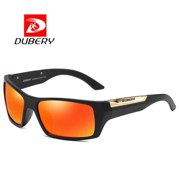 DUBERY мъжки поляризирани слънчеви очила за шофиране Спортни слънчеви очила за мъже квадратна самоличността на цвета на огледалото луксозната марка, дизайн Oculos UV400