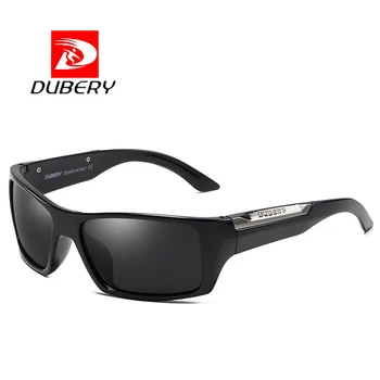 DUBERY мъжки поляризирани слънчеви очила за шофиране Спортни слънчеви очила за мъже квадратна самоличността на цвета на огледалото луксозната марка, дизайн Oculos UV400