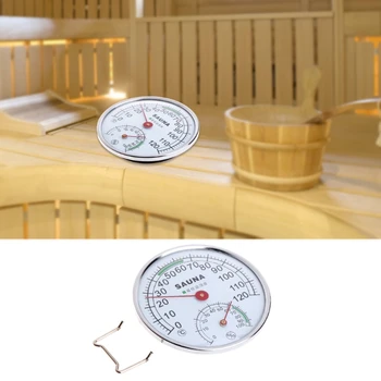 Влагомер, термометър неръждаема стомана за метър влажност на стайна температура сауни U4LA